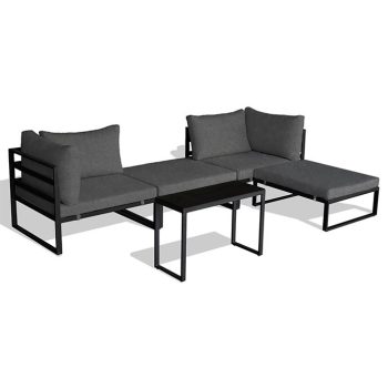 Kerti Garnitúra, Fém + Szövet, Szürke. AZ-L1761 GREY