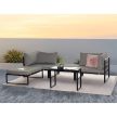 Kerti Bútorszett, Fém + Szövet, Szürke. AZ-L1761 SIL