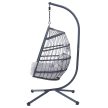 Szürke Függőszék Fémvázzal és Polyrattan Fonással. AZ-V1269 GREY