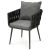 Kerti szék, fém, szövet, szürke, AZC-1105 GREY