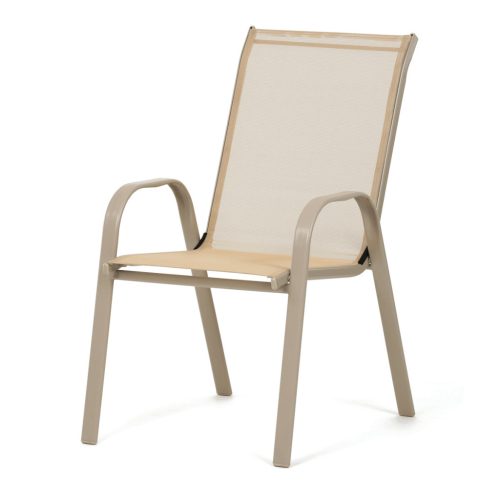 Kerti szék, fém, hálós kivitel, krém, AZC-C1000 CRM