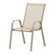 Kerti szék, fém, hálós kivitel, krém, AZC-C1000 CRM