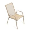 Kerti szék, fém, hálós kivitel, krém, AZC-C1000 CRM