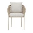 Kerti szék, alumínium, szövet, bézs, AZC-C1179 CRM