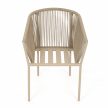 Kerti szék, alumínium, szövet, bézs, AZC-C1179 CRM
