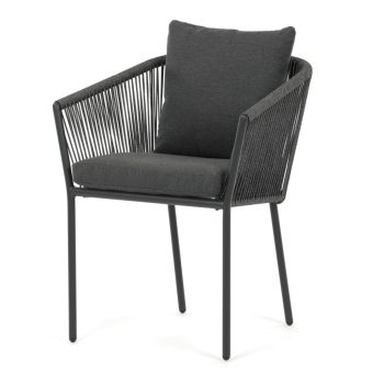 Kerti szék, alumínium, szövet, szürke, AZC-C1179 GREY