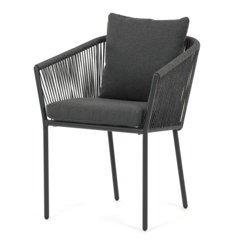 Kerti szék, alumínium, szövet, szürke, AZC-C1179 GREY