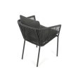 Kerti szék, alumínium, szövet, szürke, AZC-C1179 GREY
