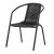 Kerti szék, fém, műanyag, fekete, AZC-H1001 BK
