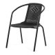 Kerti szék, fém, műanyag, fekete, AZC-H1001 BK