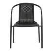 Kerti szék, fém, műanyag, fekete, AZC-H1001 BK