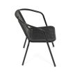Kerti szék, fém, műanyag, fekete, AZC-H1001 BK