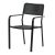 Kerti szék, fém, műanyag, fekete, AZC-H1021 BK