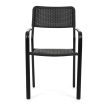Kerti szék, fém, műanyag, fekete, AZC-H1021 BK
