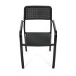 Kerti szék, fém, műanyag, fekete, AZC-H1021 BK