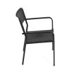 Kerti szék, fém, műanyag, fekete, AZC-H1021 BK