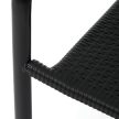 Kerti szék, fém, műanyag, fekete, AZC-H1021 BK