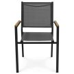 Kerti szék, fém, hálós ülőfelület, szürke, AZC-L1303 GREY