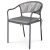 Kerti szék, fém, polyrattan, szürke, AZC-L1352 GREY