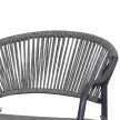 Kerti szék, fém, polyrattan, szürke, AZC-L1352 GREY
