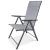 Kerti szék, állítható dőlésszögű, szürke textilén, szürke fémváz