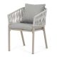 Kerti szék, fém, polyrattan, bézs, AZC-S1430 CRM