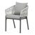 Kerti szék, fém, polyrattan, szürke, AZC-S1430 GREY