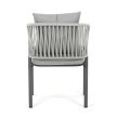 Kerti szék, fém, polyrattan, szürke, AZC-S1430 GREY