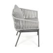 Kerti szék, fém, polyrattan, szürke, AZC-S1430 GREY