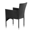 Fekete Polyrattan Kerti Szék. AZC-S2117 BK