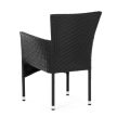 Fekete Polyrattan Kerti Szék. AZC-S2117 BK
