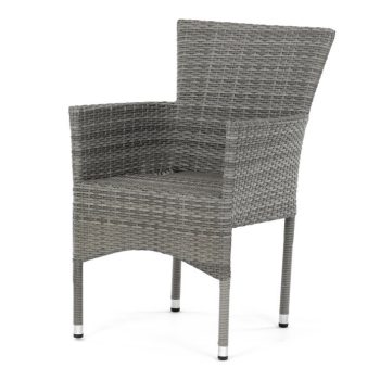 Szürke Polyrattan Kerti Szék, Fém Vázzal. AZC-S2118 GREY