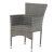 Szürke Polyrattan Kerti Szék, Fém Vázzal. AZC-S2118 GREY