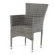 Szürke Polyrattan Kerti Szék, Fém Vázzal. AZC-S2118 GREY