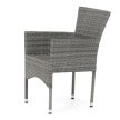 Szürke Polyrattan Kerti Szék, Fém Vázzal. AZC-S2118 GREY