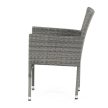 Szürke Polyrattan Kerti Szék, Fém Vázzal. AZC-S2118 GREY