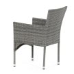 Szürke Polyrattan Kerti Szék, Fém Vázzal. AZC-S2118 GREY