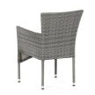Szürke Polyrattan Kerti Szék, Fém Vázzal. AZC-S2118 GREY