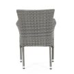 Szürke Polyrattan Kerti Szék, Fém Vázzal. AZC-S2118 GREY