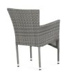 Szürke Polyrattan Kerti Szék, Fém Vázzal. AZC-S2118 GREY