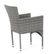 Szürke Polyrattan Kerti Szék, Fém Vázzal. AZC-S2118 GREY