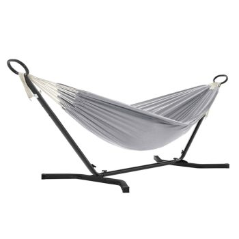   Kerti függőágy 300x90x95 cm, szövet, szürke, AZL-E1201 GREY