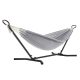 Kerti függőágy 300x90x95 cm, szövet, szürke, AZL-E1201 GREY