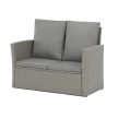 Kerti ülőgarnitúra, polyrattan, szürke, AZS-A1523 GREY