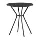 Kerti asztal 60x60 cm, fém, műanyag, fekete, AZT-H1021 BK