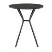 Kerti asztal 60x60 cm, fém, műanyag, fekete, AZT-H1021 BK
