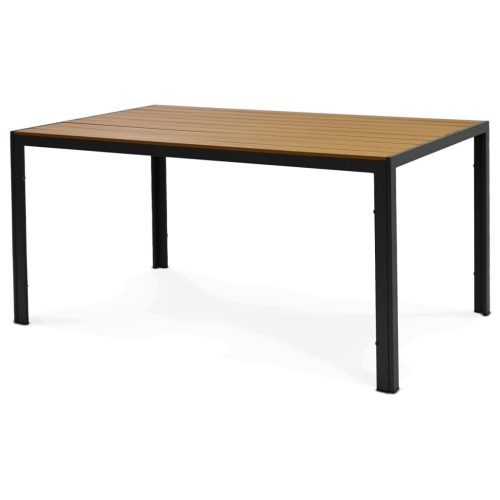 Kerti asztal 150x90 cm, fém, polywood, szürke, AZT-L1303 GREY