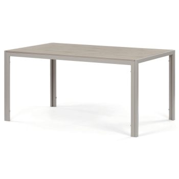 Kerti asztal 150x89 cm, fém, polywood, bézs, AZT-S1215 CRM