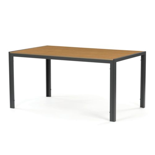 Kerti asztal 150x89 cm, fém, polywood, barna (tölgy), AZT-S1215 OAK