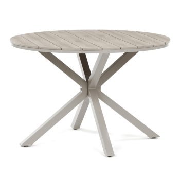   Kerti asztal 110x110 cm, alumínium, polywood, bézs, AZT-S1430 CRM